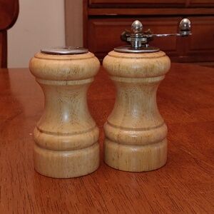 Chef Specialties Salt and Pepper Grinder  Wood Forged Steel Vintage